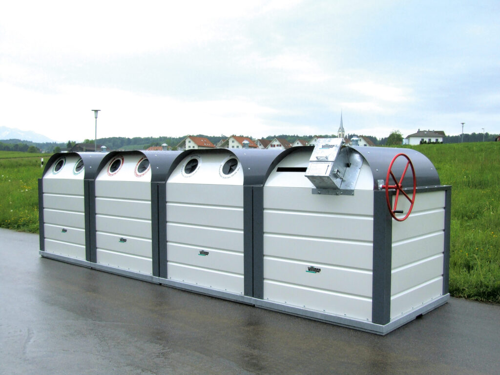 City-Line Glaseinwurf und Dosenpresse – Villiger Entsorgungssysteme AG