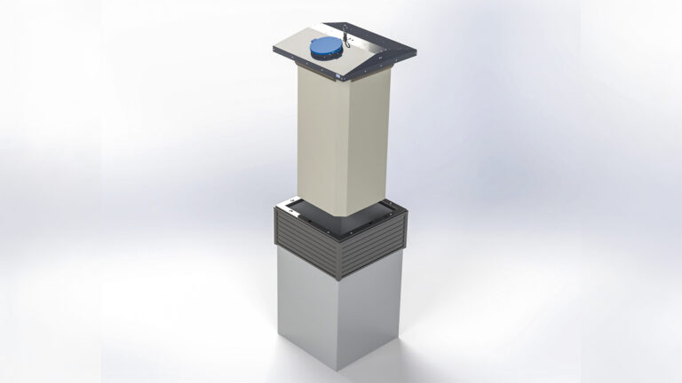 3D Rendering eines Semi-Sub-Containers mit Stahlwanne