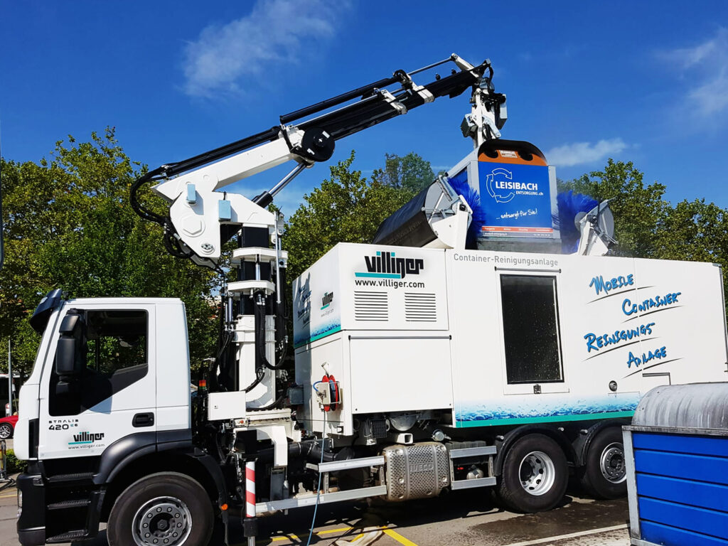 Mobile Reinigungsanlage, Fahrzeugtechnik – Villiger Entsorgungssysteme AG